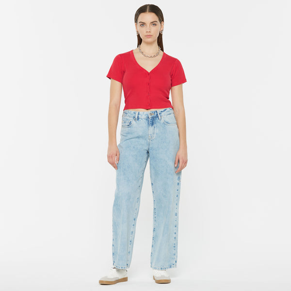 CLE-O Cropped Rib Cardigan glory