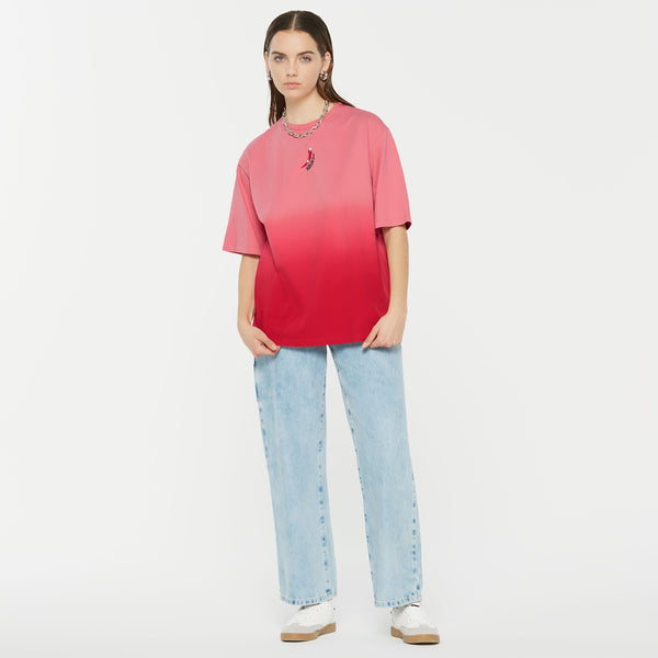PAU-LA T-Shirt Oversized Dip Dyed glory
