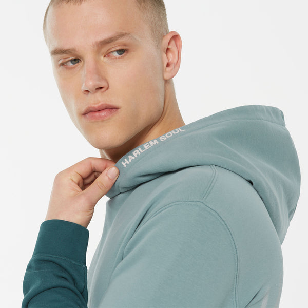 MON-TEL Hoodie Dip Dyed printed fog blue