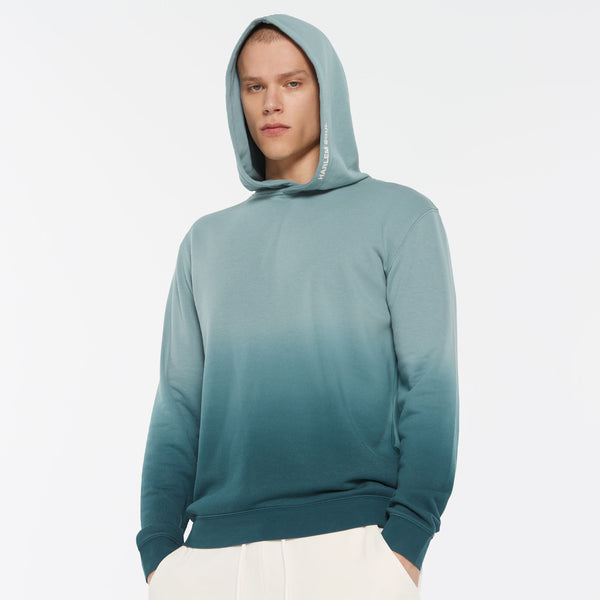 MON-TEL Hoodie Dip Dyed printed fog blue