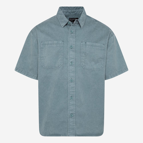 SO-NNY Kurzarmhemd fog blue - HARLEM SOUL