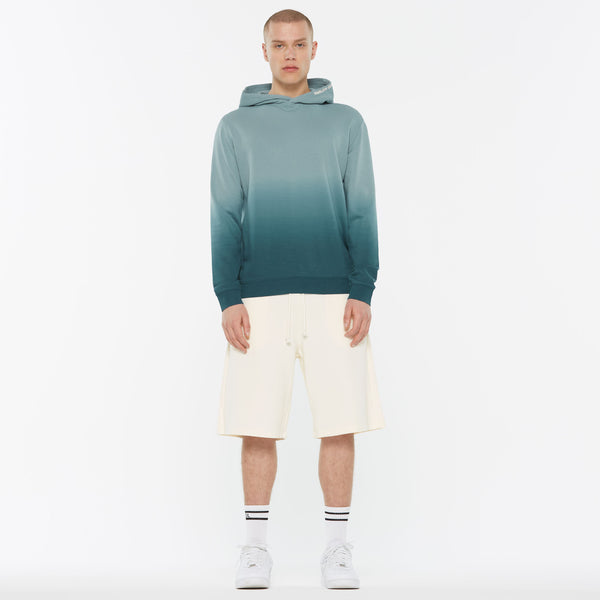 MON-TEL Hoodie Dip Dyed printed fog blue