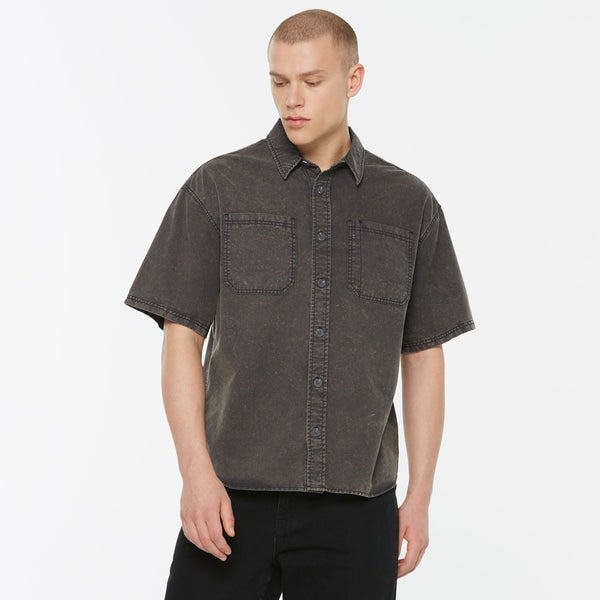 SO-NNY Kurzarmhemd asphalt - HARLEM SOUL